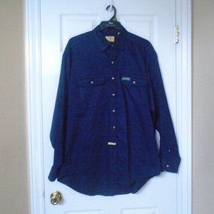 Vintage Duck Head Mens Button Down Shirt Long Sleeve Cotton Navy Blue size XL